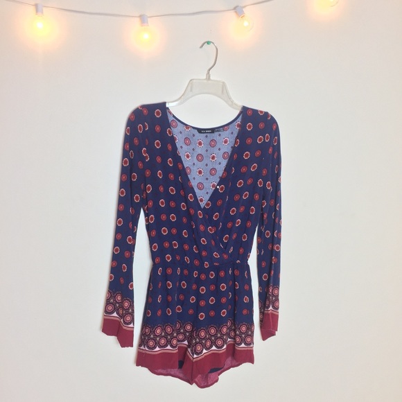 Anthropologie blu pepper Paisley Print Romper - Picture 1 of 4